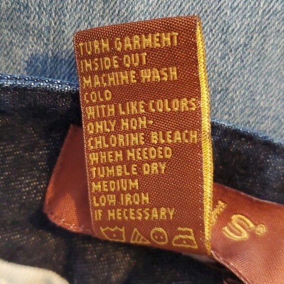 ORVIS DARK HIGH RISE WIDE LEG JEANS SIZE 10 SHORT 100% COTTON VINTAGE VIBES - Picture 7 of 8